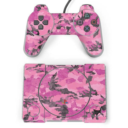 Pink Camouflage PlayStation Classic Bundle Skin